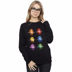 Marvel - Sweat AVENGERS INFINITY WAR INFINITY STONES - Femme (Noir)