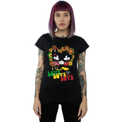 Disney - T-shirt HIPPIE LOVE - Femme (Noir)
