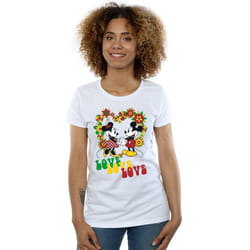 Disney - T-shirt HIPPIE LOVE - Femme (Blanc)