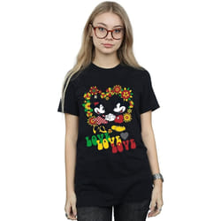 Disney - T-shirt HIPPIE LOVE - Femme (Noir)