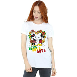 Disney - T-shirt HIPPIE LOVE - Femme (Blanc)
