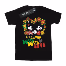 Disney - T-shirt HIPPIE LOVE - Fille (Noir)