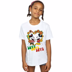 Disney - T-shirt HIPPIE LOVE - Fille (Blanc)