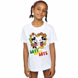 Disney - T-shirt HIPPIE LOVE - Fille (Blanc)