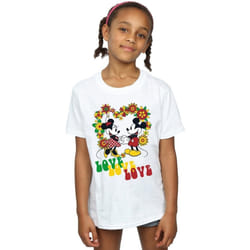 Disney - T-shirt HIPPIE LOVE - Fille (Blanc)