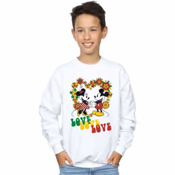 Disney - Sweat HIPPIE LOVE - Garçon (Blanc)