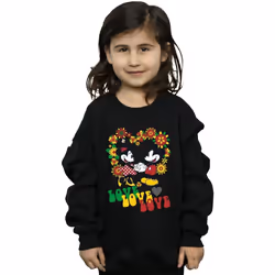Disney - Sweat HIPPIE LOVE - Fille (Noir)