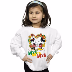 Disney - Sweat HIPPIE LOVE - Fille (Blanc)