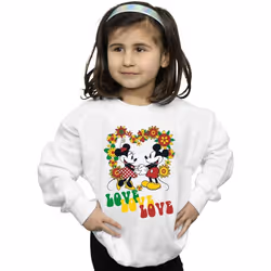 Disney - Sweat HIPPIE LOVE - Fille (Blanc)