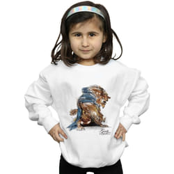 Disney - Sweat BEAUTY AND THE BEAST - Fille (Blanc)