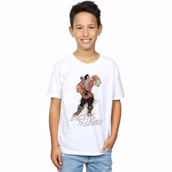 Disney - T-shirt BEAUTY AND THE BEAST BICEPS TO SPARE - Garçon (Blanc)