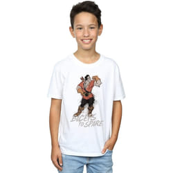 Disney - T-shirt BEAUTY AND THE BEAST BICEPS TO SPARE - Garçon (Blanc)