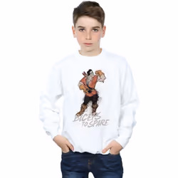 Disney - Sweat BEAUTY AND THE BEAST BICEPS TO SPARE - Garçon (Blanc)