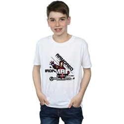 Marvel - T-shirt AVENGERS ARMOURED AVENGER - Garçon (Blanc)