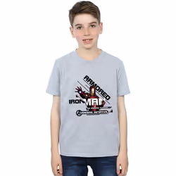 Marvel - T-shirt AVENGERS ARMOURED AVENGER - Garçon (Gris chiné)