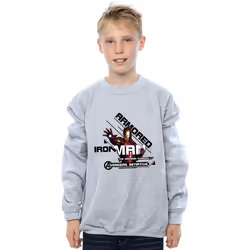 Marvel - Sweat AVENGERS ARMOURED AVENGER - Garçon (Gris chiné)