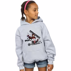 Marvel - Sweat à capuche AVENGERS ARMOURED AVENGER - Fille (Gris chiné)