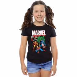 Marvel - T-shirt - Fille (Noir)