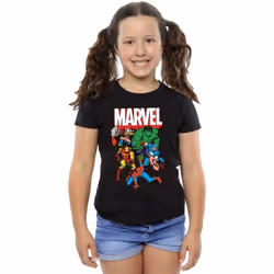 Marvel - T-shirt - Fille (Noir)