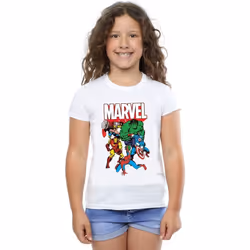 Marvel - T-shirt - Fille (Blanc)