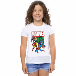 Marvel - T-shirt - Fille (Blanc)