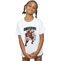 Marvel - T-shirt AWESOME - Fille (Blanc)
