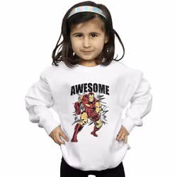 Marvel - Sweat AWESOME - Fille (Blanc)