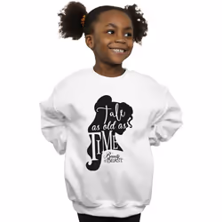 Disney - Sweat TALE AS OLD AS TIME - Fille (Blanc)