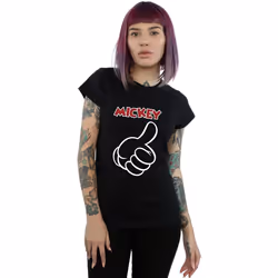 Disney - T-shirt MICKEY MOUSE THUMBS UP - Femme (Noir)