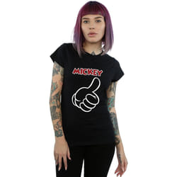 Disney - T-shirt MICKEY MOUSE THUMBS UP - Femme (Noir)