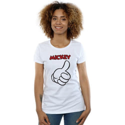 Disney - T-shirt MICKEY MOUSE THUMBS UP - Femme (Blanc)