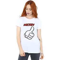Disney - T-shirt MICKEY MOUSE THUMBS UP - Femme (Blanc)