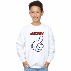 Disney - Sweat MICKEY MOUSE THUMBS UP - Garçon (Blanc)