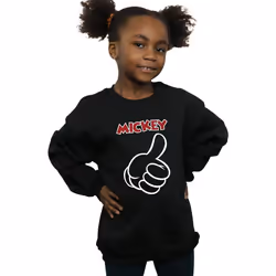 Disney - Sweat MICKEY MOUSE THUMBS UP - Fille (Noir)