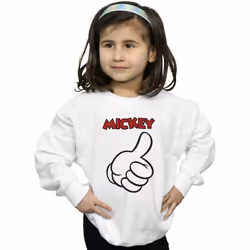 Disney - Sweat MICKEY MOUSE THUMBS UP - Fille (Blanc)
