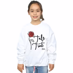 Disney - Sweat TALE AS OLD AS TIME - Fille (Blanc)