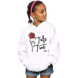 Disney - Sweat à capuche TALE AS OLD AS TIME - Fille (Blanc)