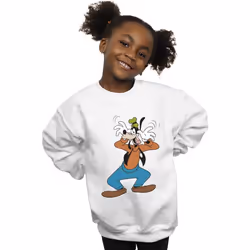 Disney - Sweat CRAZY - Fille (Blanc)