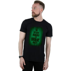 Marvel - T-shirt STAY ANGRY - Homme (Noir)
