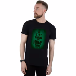 Marvel - T-shirt STAY ANGRY - Homme (Noir)