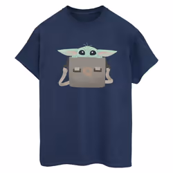 Star Wars - T-shirt THE MANDALORIAN - Femme (Bleu marine)