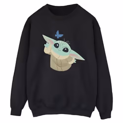 Star Wars - Sweat THE MANDALORIAN BUTTERFLY CATCHING - Femme (Noir)