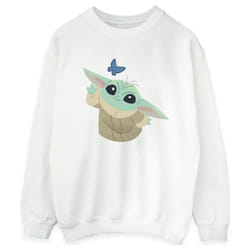 Star Wars - Sweat THE MANDALORIAN BUTTERFLY CATCHING - Femme (Blanc)