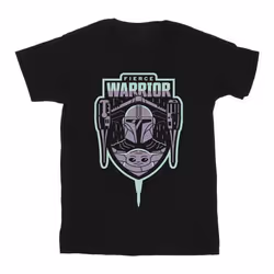 Star Wars - T-shirt THE MANDALORIAN FIERCE WARRIOR - Homme (Noir)
