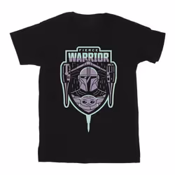 Star Wars - T-shirt THE MANDALORIAN FIERCE WARRIOR - Homme (Noir)