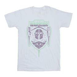Star Wars - T-shirt THE MANDALORIAN FIERCE WARRIOR - Homme (Blanc)