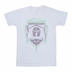 Star Wars - T-shirt THE MANDALORIAN FIERCE WARRIOR - Homme (Blanc)