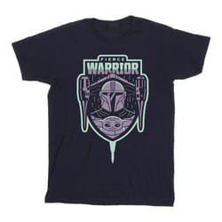 Star Wars - T-shirt THE MANDALORIAN FIERCE WARRIOR - Homme (Bleu marine)