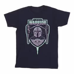 Star Wars - T-shirt THE MANDALORIAN FIERCE WARRIOR - Homme (Bleu marine)