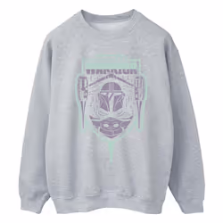 Star Wars - Sweat THE MANDALORIAN FIERCE WARRIOR - Homme (Gris chiné)